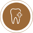 Icon of a tooth with a medical cross